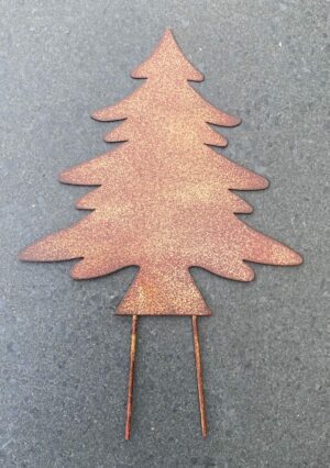 Tuinsteker kerstboom, spar, roestkleurig metaal SB1205