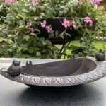 Wandvoederschaal voor vogels, Gietijzer, Groot