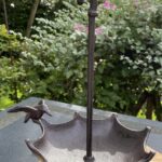 Vogelvoerhanger, Voederschaal Paraplu met vogel, Gietijzer