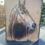 Decoratiebord Paard, Paardenhoofd, Metaal