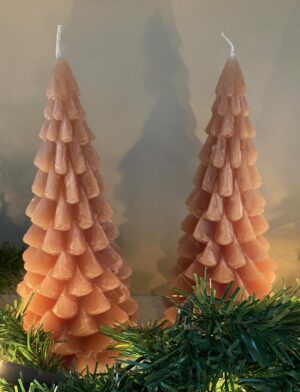Kerstboomkaars Oranje/ Rood Fudge 00642
