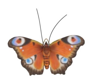 Vlinder, Muurvlinder, Polyresin, Oranje/bruin