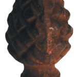 Plantensteun/Stokroossteun met 3 ogen, 175cm Dennnenappel