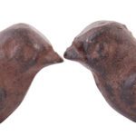 2 gietijzeren vogeltjes om te zeggen “dank je wel” in blikje