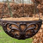 Hanging basket 25 cm. met kokos en ophanghaak, Gietijzer