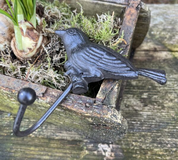 Kapstokhaak vogel, gietijzer  KH722 - Afbeelding 3