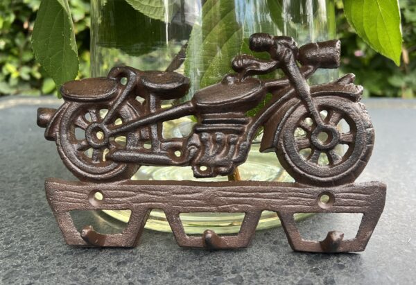 Kapstokhaak motor met 3 haken, gietijzer  KH1787