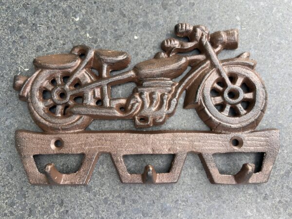 Kapstokhaak motor met 3 haken, gietijzer  KH1787 - Afbeelding 3