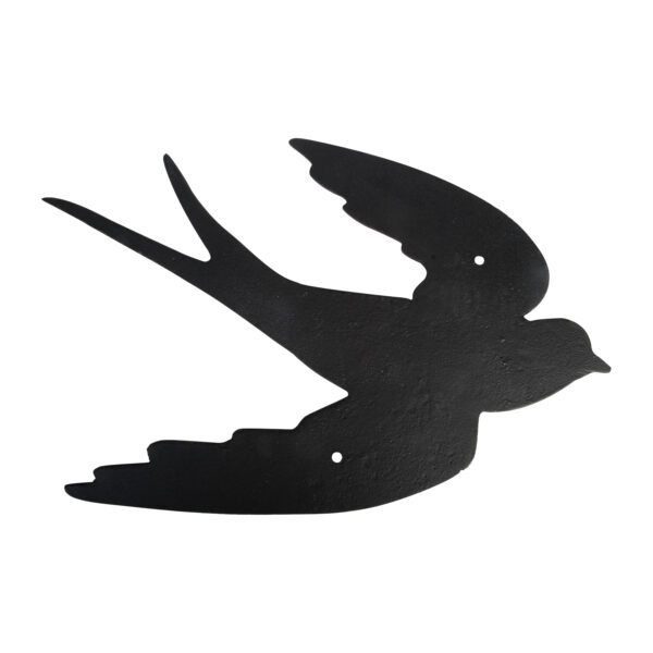 Muurdecoratie zwaluw, zwart, gietijzer TT164B - Afbeelding 5