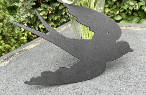 Muurdecoratie zwaluw, zwart, gietijzer TT164B - Afbeelding 4