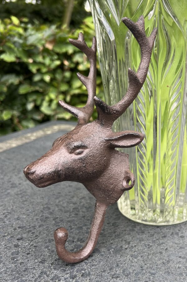 Kapstokaak hert, eland met gewei, gietijzer, groot  KH779